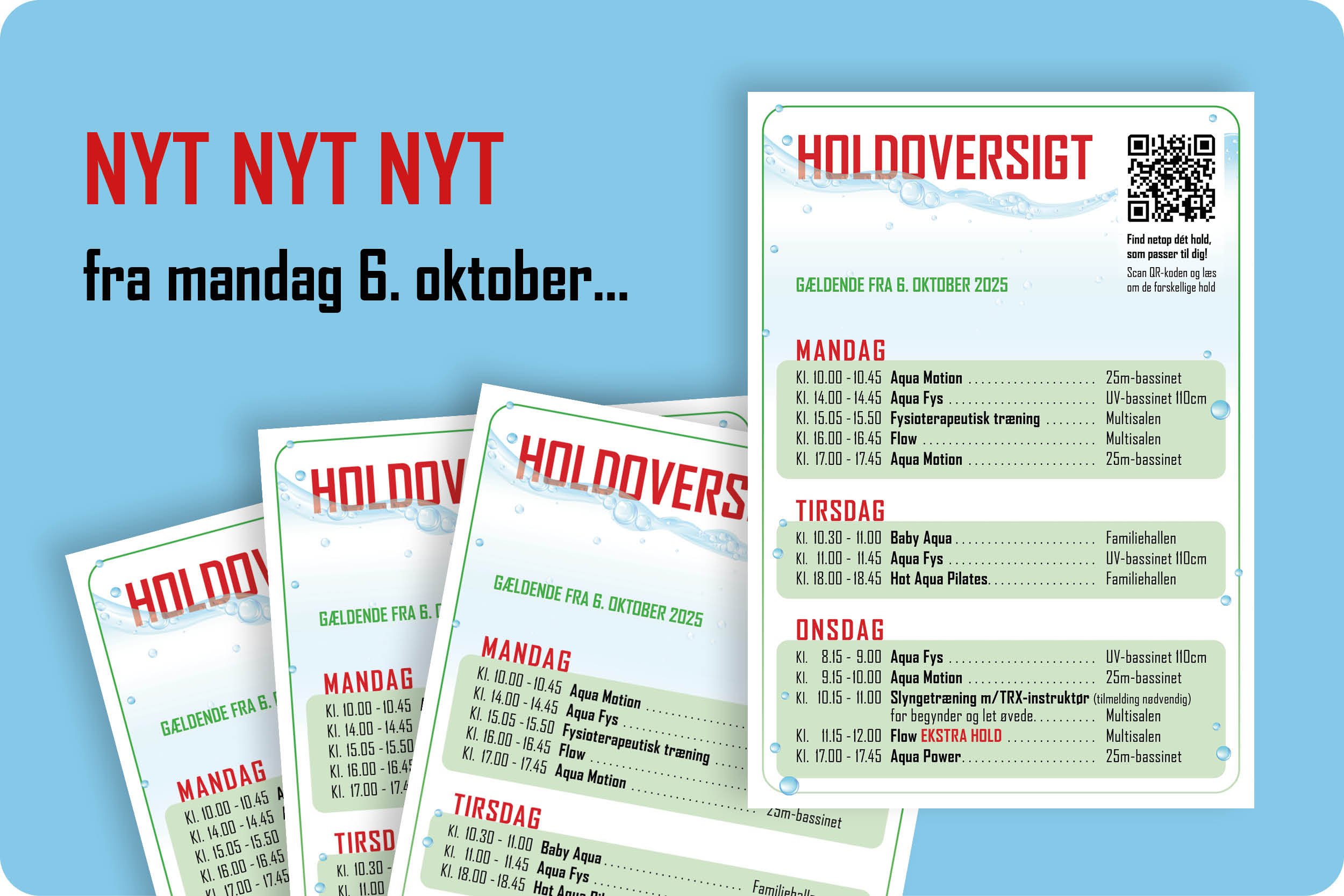 Ny holdoversigt