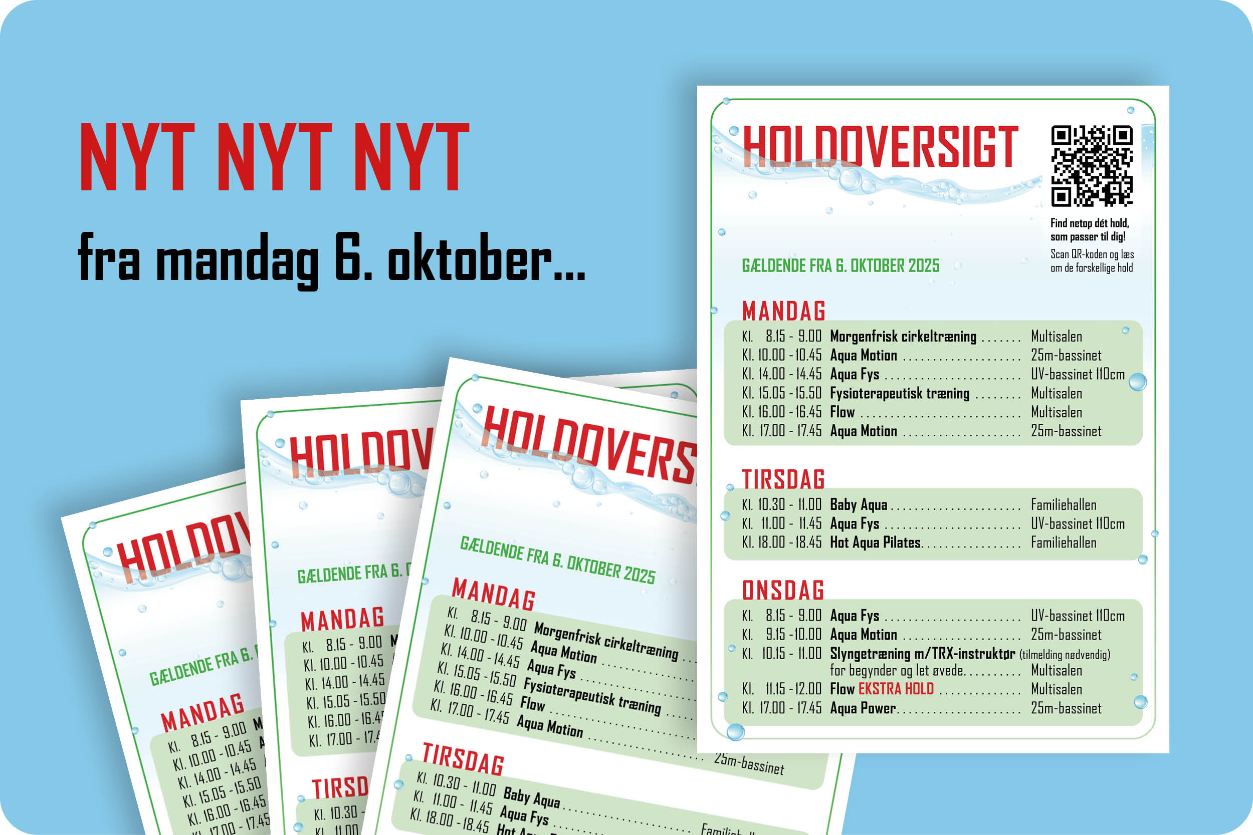 Ny holdoversigt