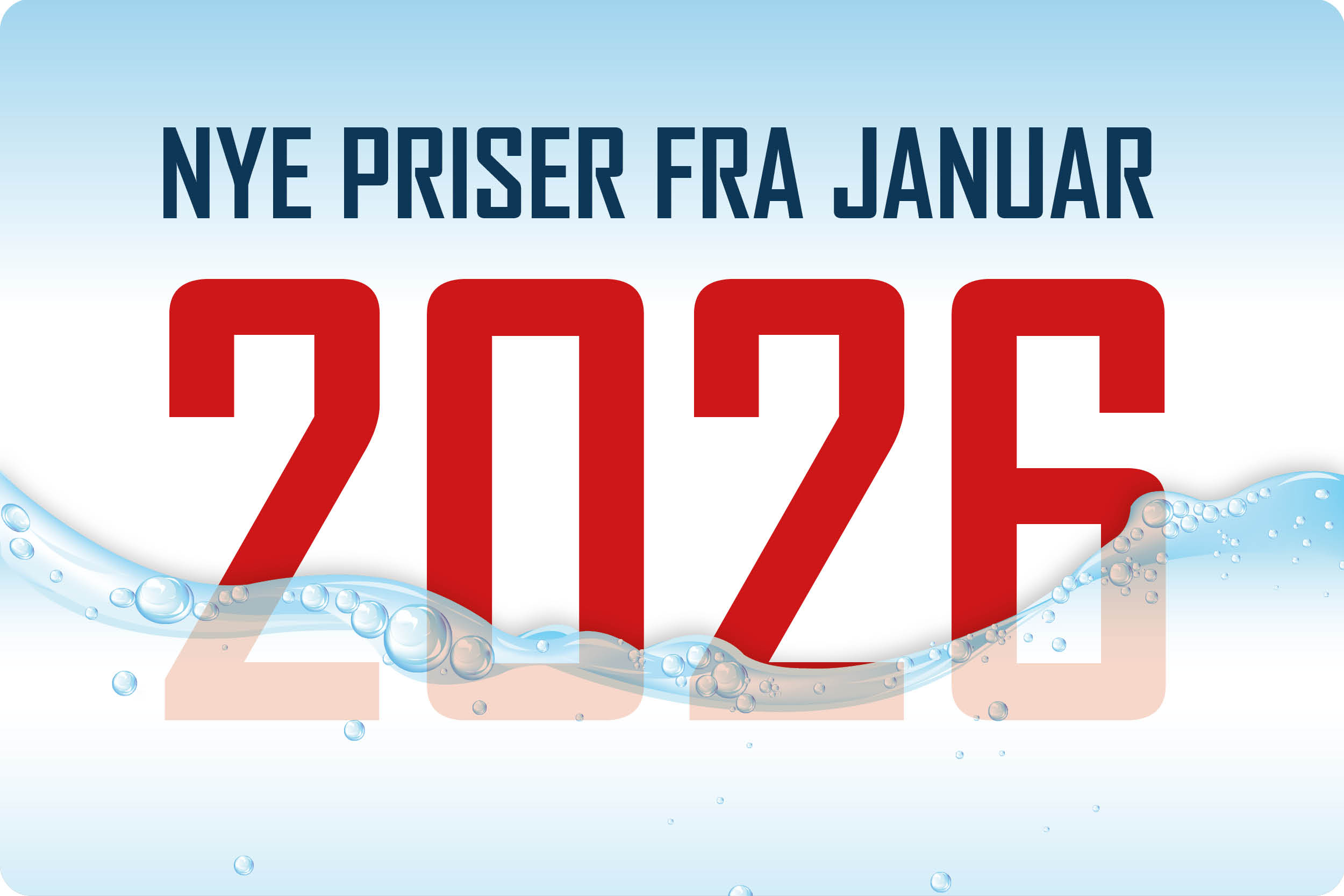 Nye priser fra januar 2026