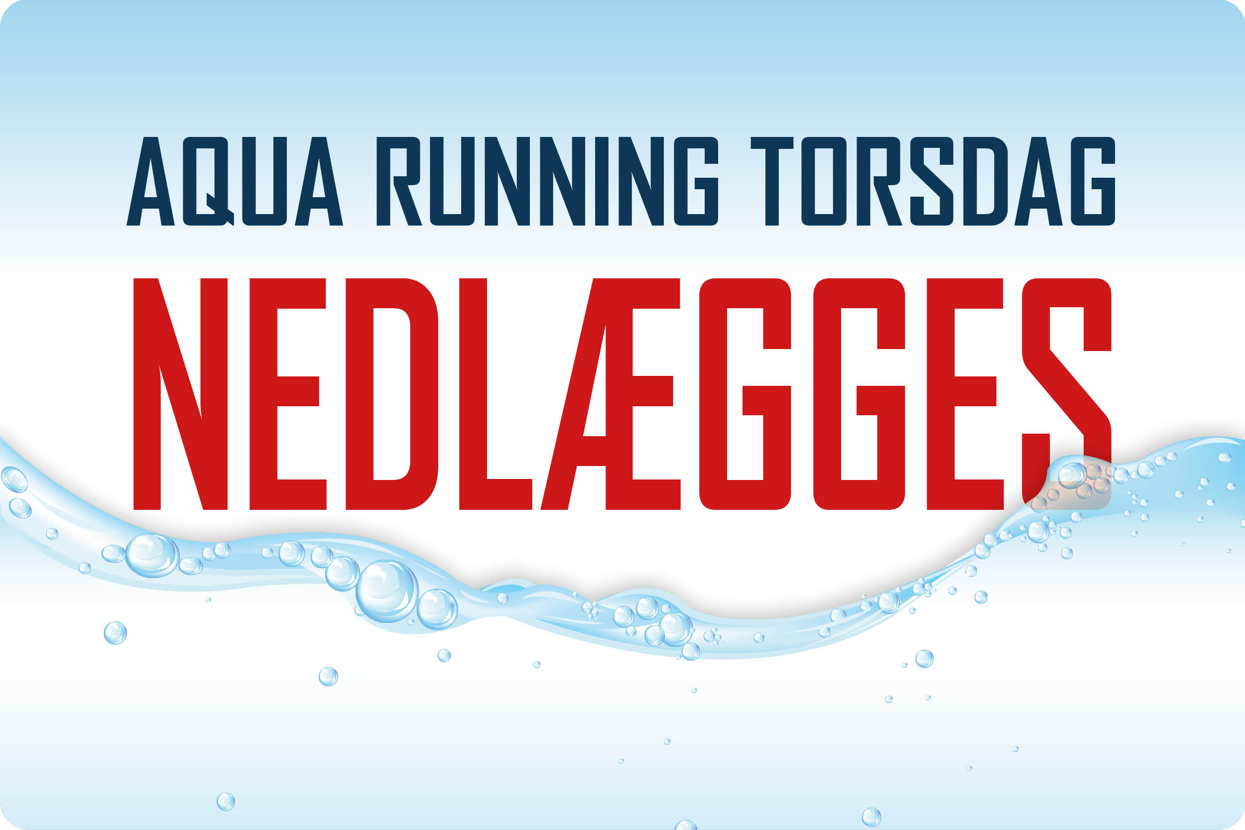 Aqua Running nedlægges
