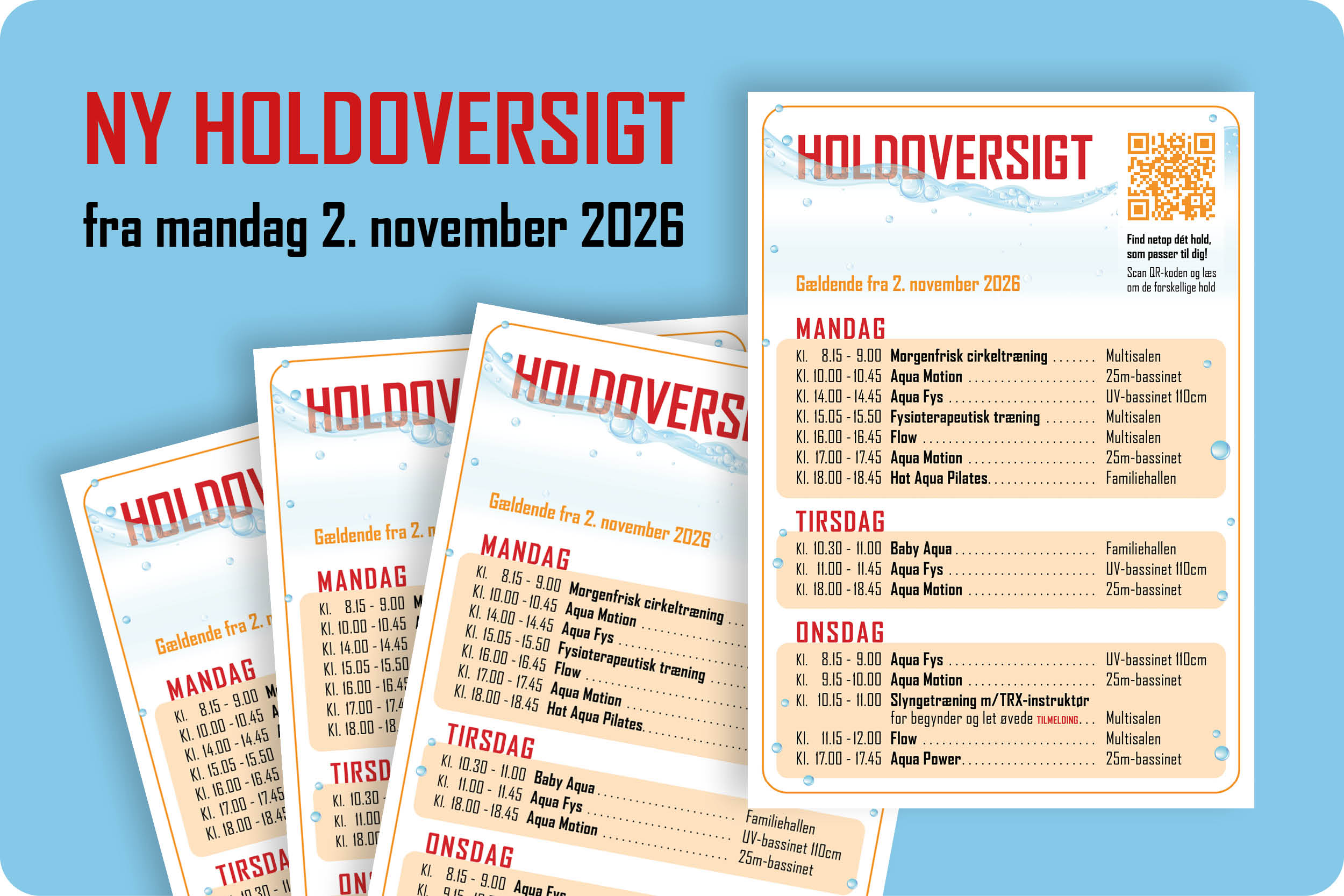 Ny holdoversigt
