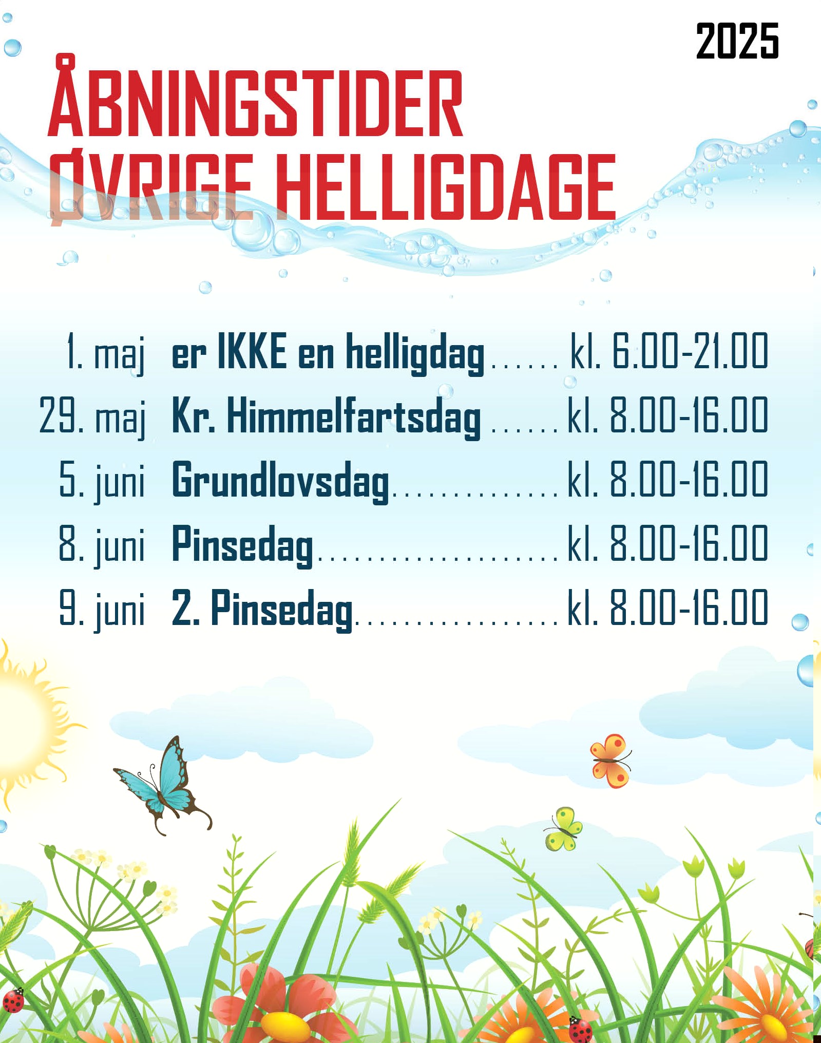Øvrige helligdage