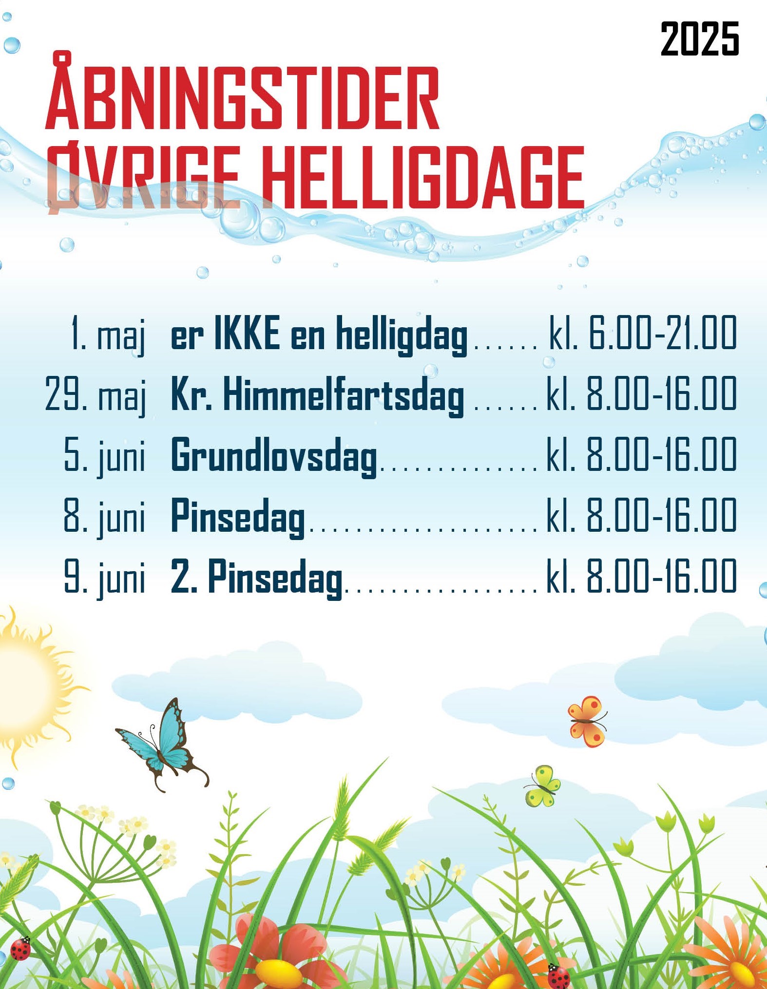 Øvrige helligdage